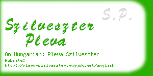 szilveszter pleva business card